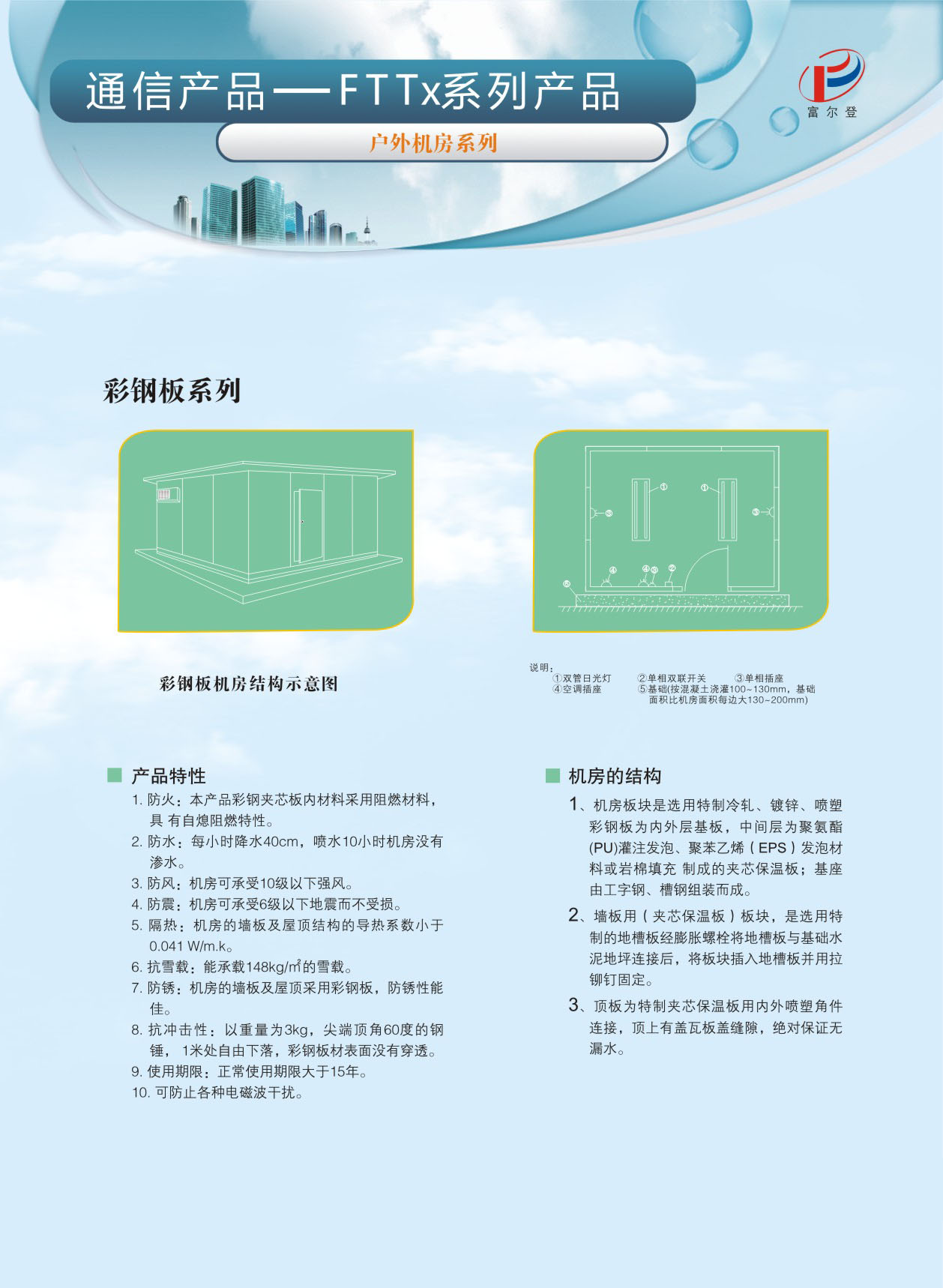 戶外機(jī)房彩鋼板系列